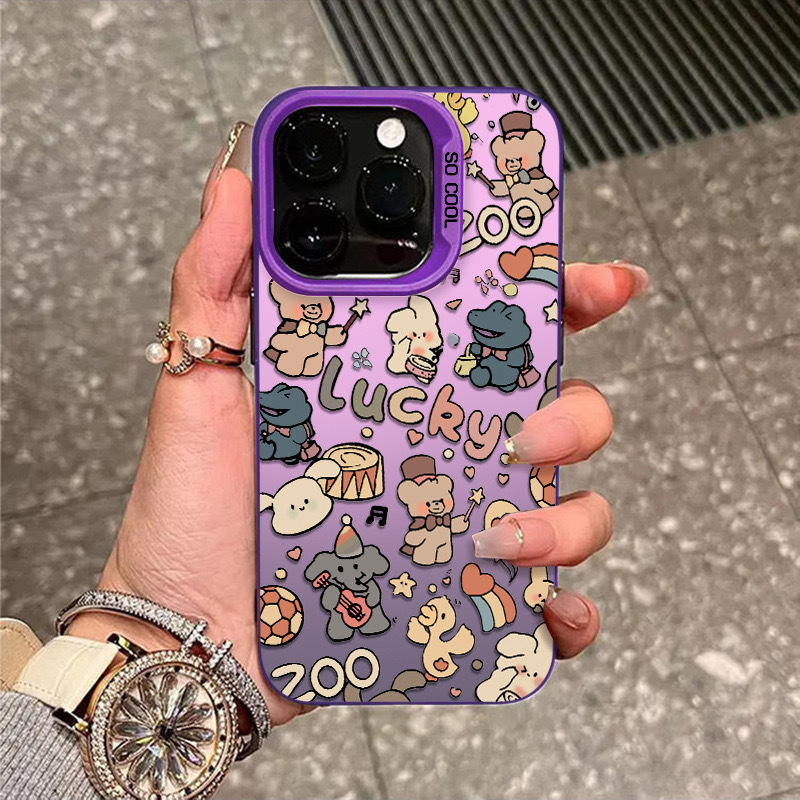 新型動物パーティーはアップル16promax携帯ケース15plus/14男女13/12miniがかわいい|undefined