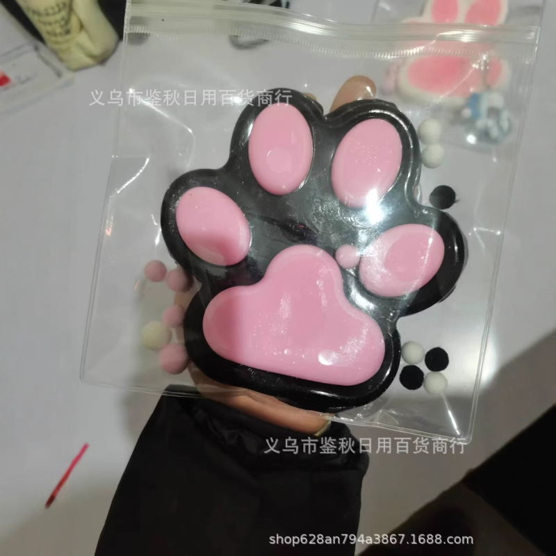 小紅書と同じスタイルのぬいぐるみ猫の爪ピンチ減圧おもちゃ超ソフト粘土感食品おもちゃピンチ減圧おもちゃ|undefined