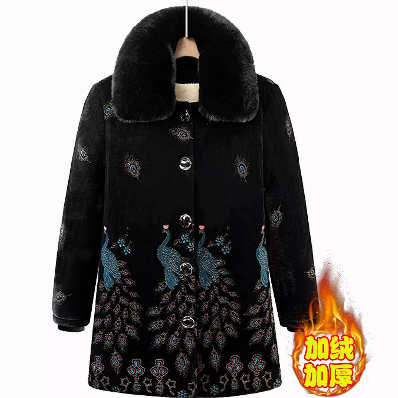 Demi-season winter warm down jacket, for middle age