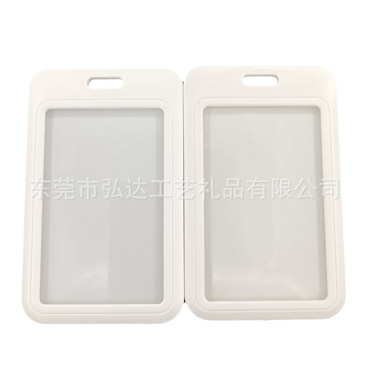 Spot Abs Blank Push-Fit Card Holder, Colorfuled Uv Printed Plastic Sliding Cover Id Card Holder, Student Id Card and Meal Card