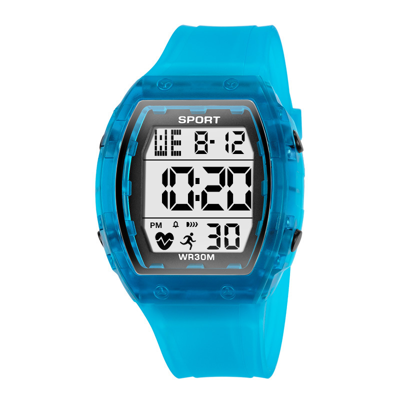 Cool gran pantalla barril de vino nocturna transparente reloj electrónico de alarma de cronómetro multifuncional para estudiantes reloj electrónico al por mayor