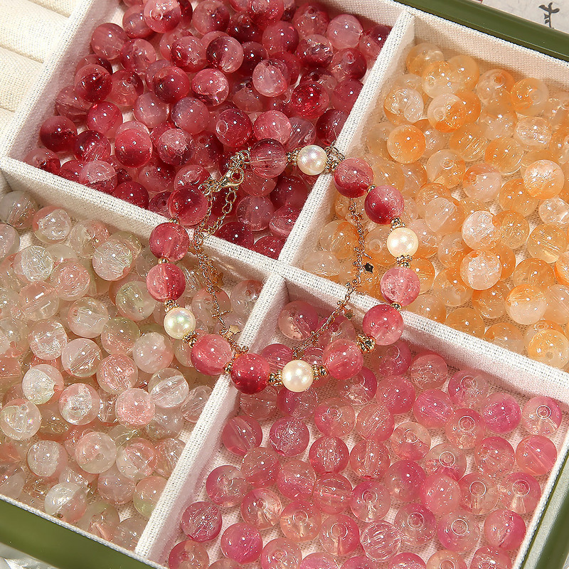 Wholesale 10mm [protein broken] jade broken sense of popcorn beads beaded handmade diy bracelet loose beads jewelry materials