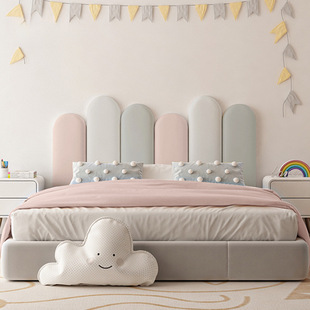 Children's Room Tatami Wall Surround Soft Package Technology Cloth Without Bedside Headboard Back Cushion Anti-Collision Baffle Wall Sticker Self-Adhesive