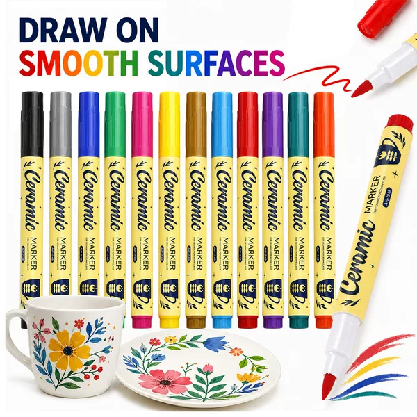 Ceramic painting pen, water-based marker pen, DIY mug bone china hand-painted color marking pen