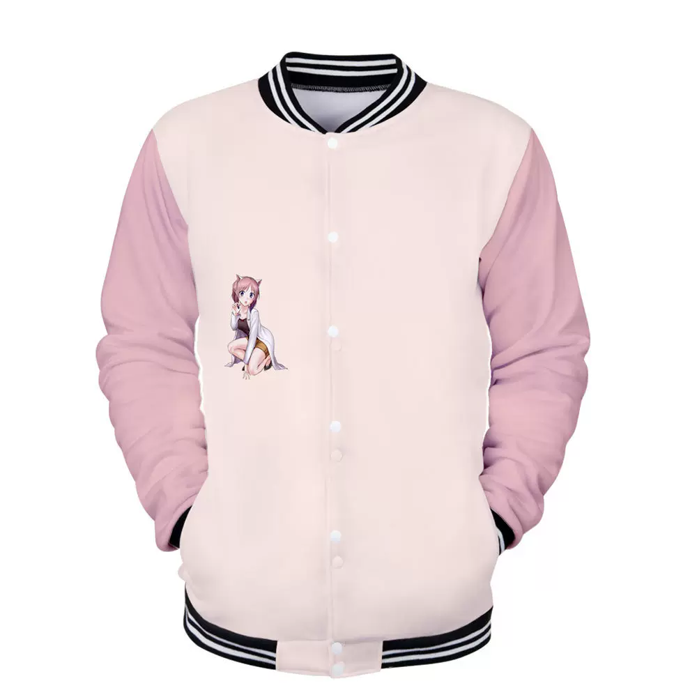 热销ScienceFellinLoveSoITriedtoProveit长袖立领学生棒球服宽松