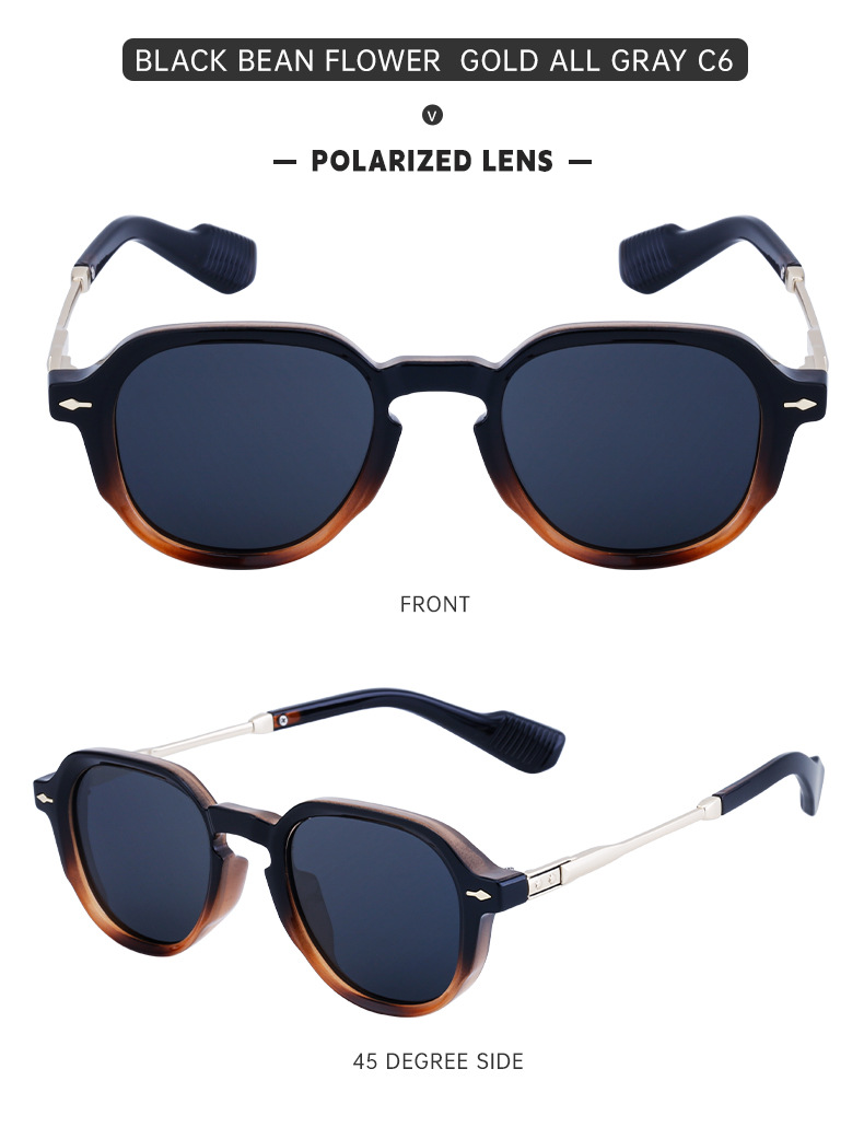 Neue europäische Mode polarisierte Sonnenbrillen vollständiger Rahmen Herren Outdoor-Sonnenbrillen Herren kleiner Rahmen Brille Sonnenbrillen