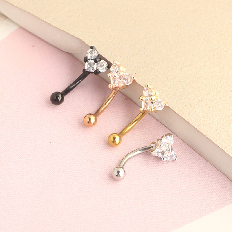 Simple Style Star Stainless Steel Inlay Ear Studs 1 Piece