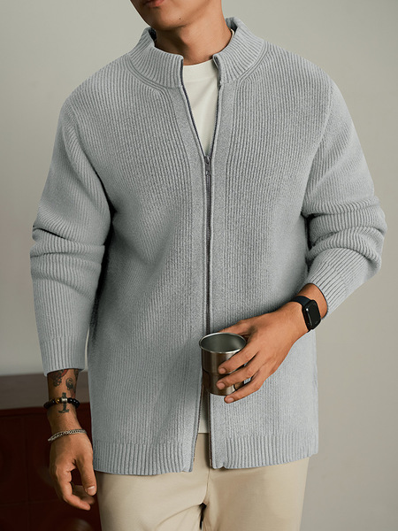 Cardigan with zipper