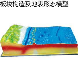 34019板块构造及地表形态模型凹凸大号地图地理演示教学初高中学