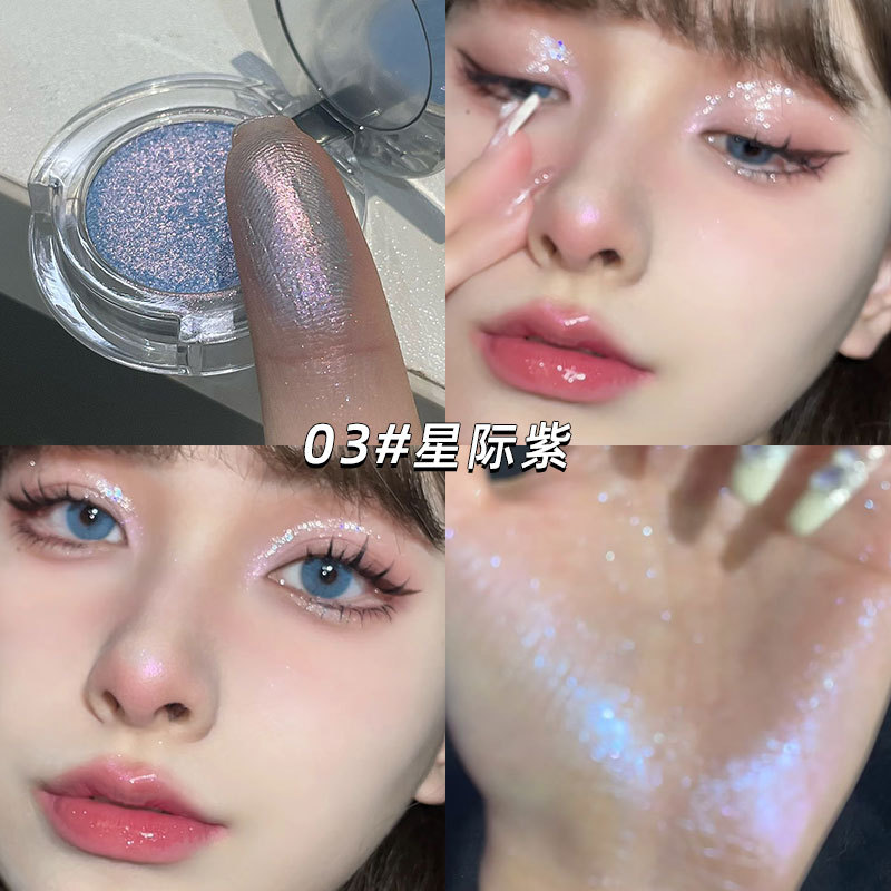 Faiccia Shimmering Diamond Highlight Eyeshadow, Potato-Like Texture, Fine Sparkle, Brightening Effect, Long-Lasting Color