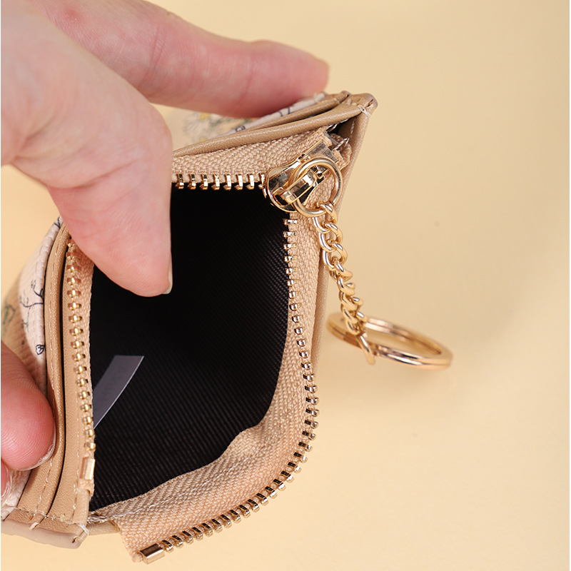 Versión coreana de la nueva billetera de tarjeta pequeña para mujer, 30% de descuento, lindo estampado de dibujos animados, paquete de tarjeta plegable de posición de múltiples tarjetas para estudiantes