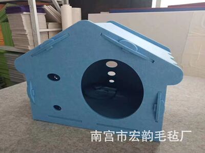 跨境毛毡宠物窝可折叠毛毡保温猫窝狗窝宠物窝厂家可定制
