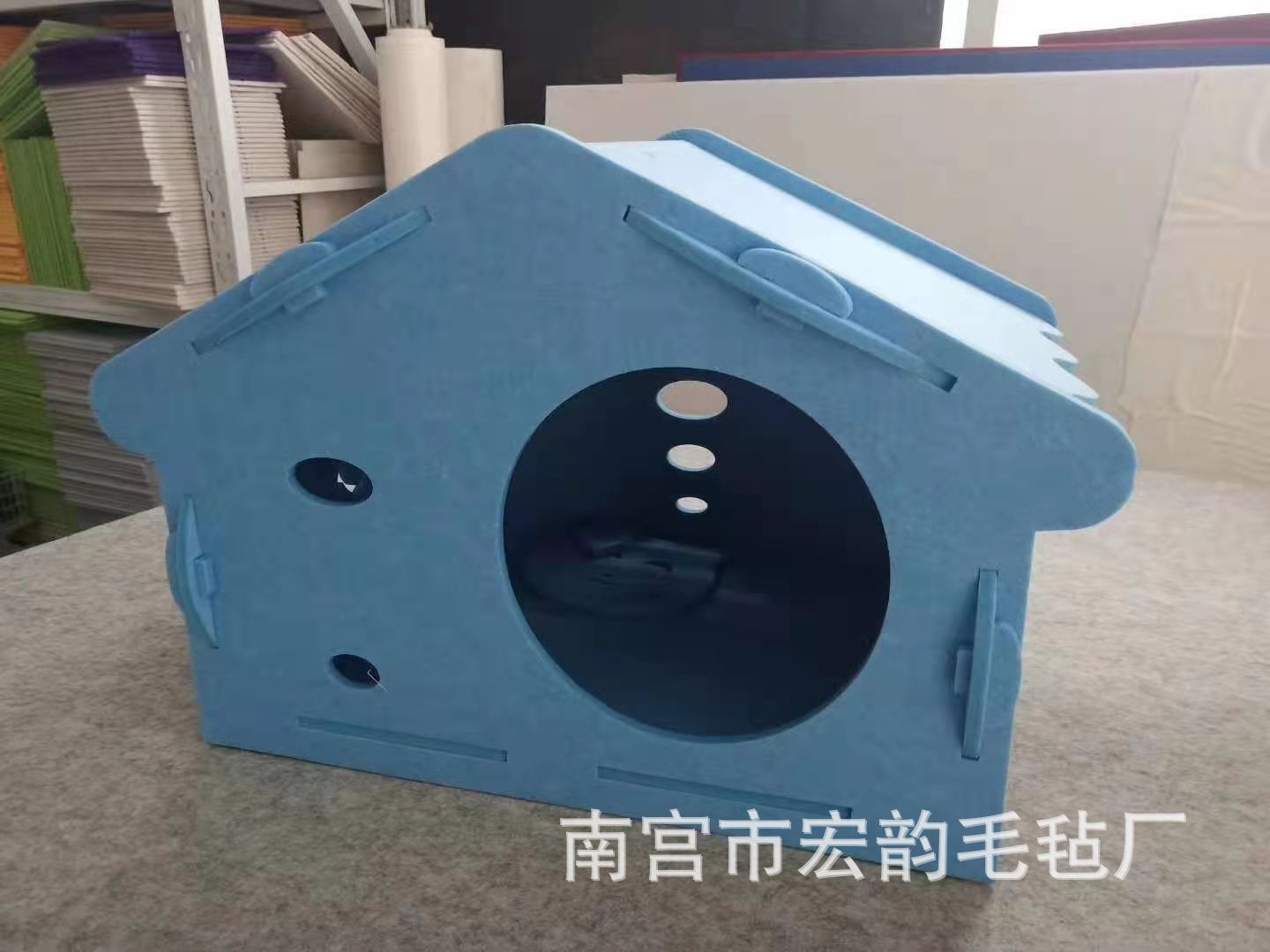 跨境毛毡宠物窝可折叠毛毡保温猫窝狗窝宠物窝厂家可定制