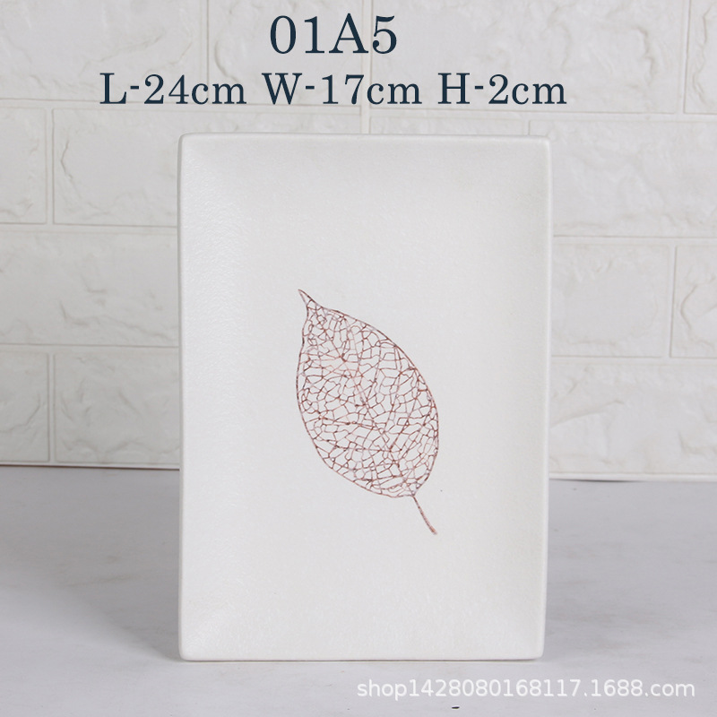 Cubertería de cerámica 9,5 Sushi placa rectangular grande bandeja para hornear