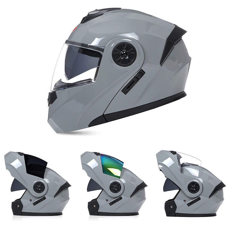 Bld Wholesale Motorcycle Full-Face Helmets, Electric Vehicle Helmets, Dual-Lens Flip-Up Helmets, Riding Half Helmets, Exclusively for Cross-Border Sales