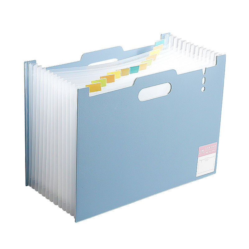 A4 bolsa de órgano, carpeta portátil de varias capas, bolsa de almacenamiento de papel de prueba de 13 cuadros para estudiantes, bolsa de archivo de gran capacidad, clasificación transparente