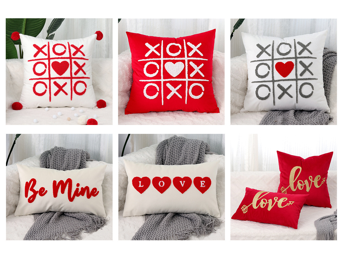 Fashion Letter Heart Shape Polyester Pillow Cases display picture 1