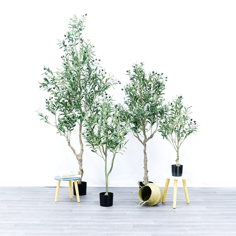 Northern European simulated green plant fake pot plant large decorative accent living room indoor pot plant simulated olive tree fake tree