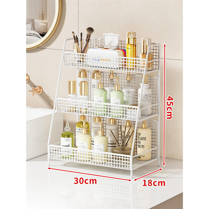 Estante Organizador para Lavabo de Hierro de 4 Niveles para Baño