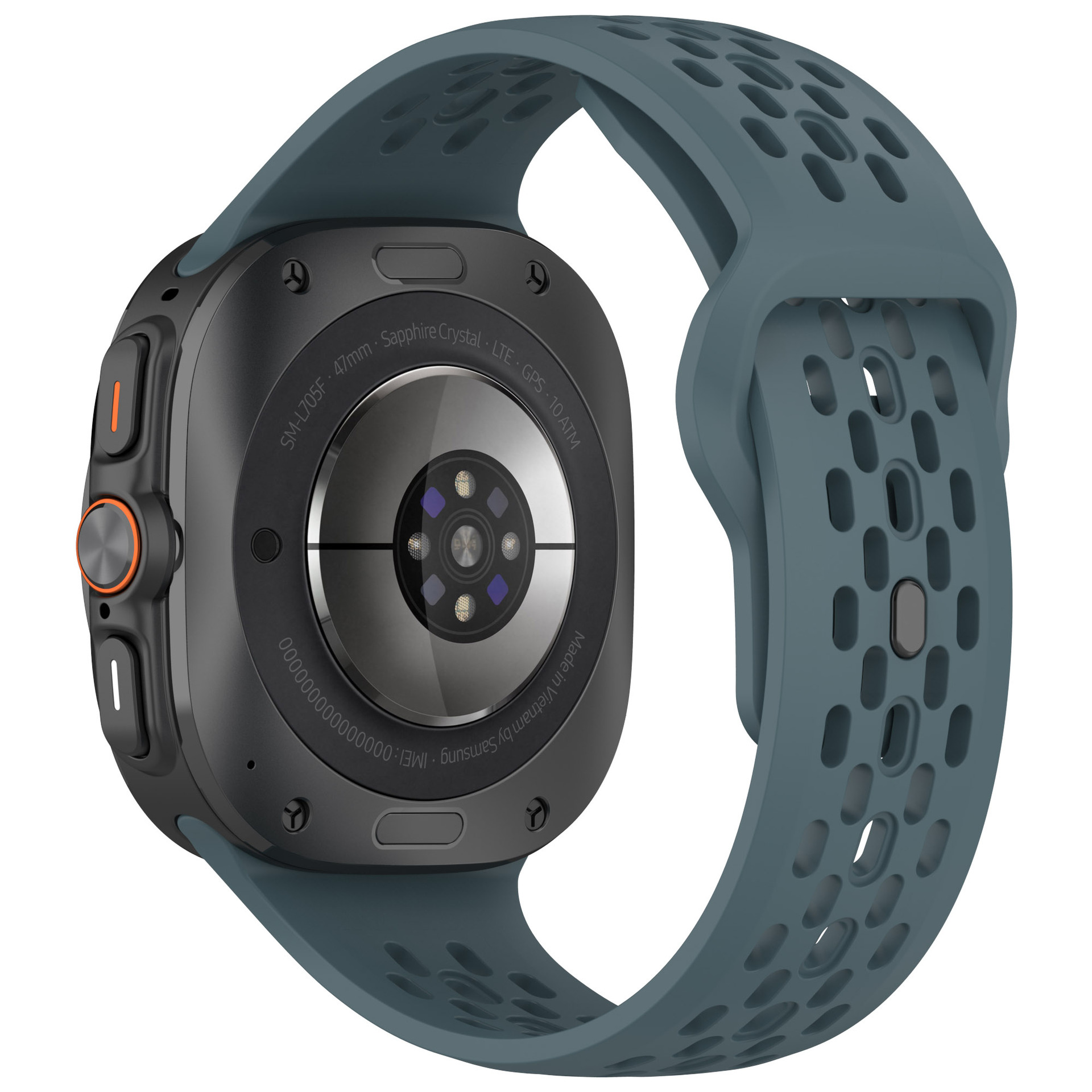 Suitable for the 47mm perforated sports breathable silicone replaceable watch strap of Samsung Galaxy watch7 ultra undefined