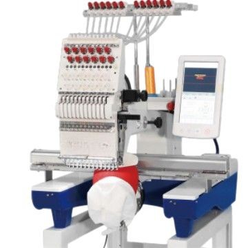 Máquina de bordar de una sola cabeza y 12 agujas a estrenar al por mayor máquina de bordar por computadora automática de una sola cabeza y múltiples agujas de escritorio de alta velocidad tres en uno
