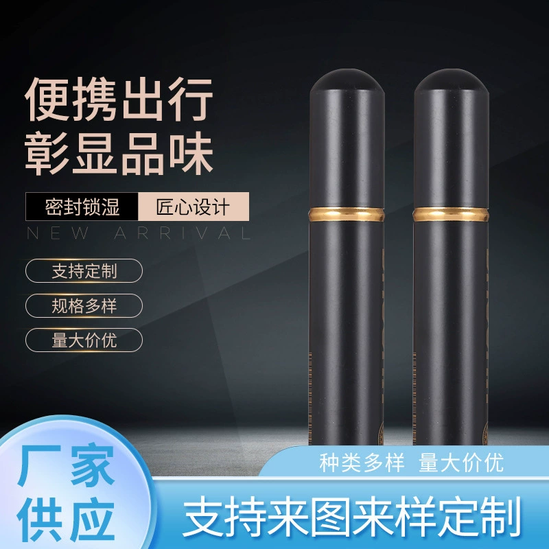 Индивидуальная портативная герметичная трубка для хранения сигар, алюминиевая трубка для сигар, логотип на выбор, трубка для увлажнения сигар.