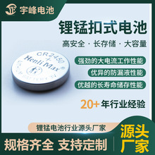 常州宇峰CR2450纽扣电池源头工厂3V锂锰扣式电池厂家可定制焊脚