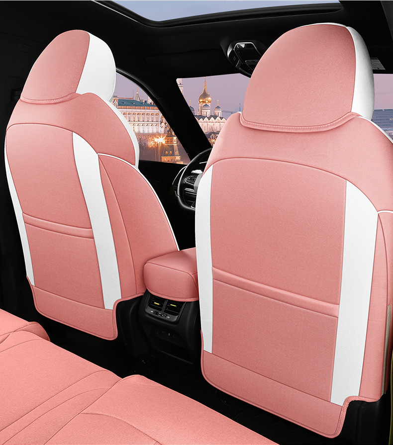 Dedicated to Geely Xingrui car seat cover four seasons universal cushion summer Breathable linen all-inclusive cartoon seat cover