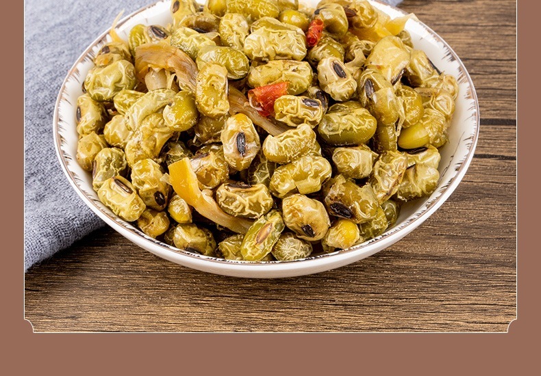 Green Soybean and Bamboo Shoot Snack Mix 500g Ready to Eat Edamame Fava Beans and Dried Bamboo Tips quality and texture