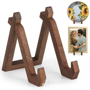 Wooden Recipe Rack Kitchen Counter Wooden Food Rack Photo Table Stand Item Display Rack Wooden Book Stand