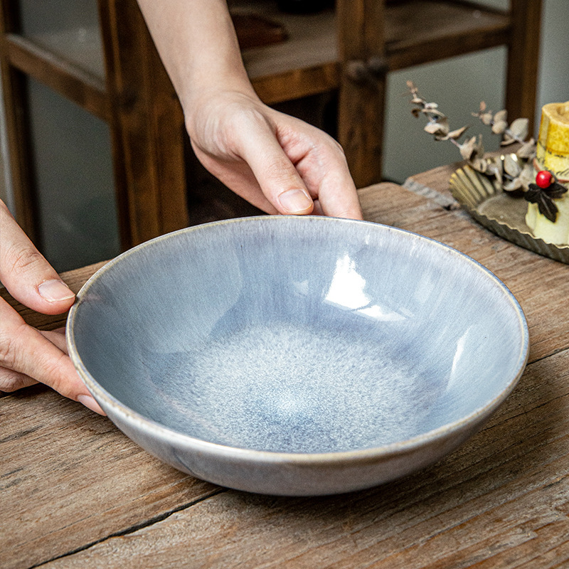 Gradiente horno esmalte de 7,5 pulgadas tazón de cerámica tazón de fideos retro tazón de comida china de cocina privada cubiertos exportación transfronteriza