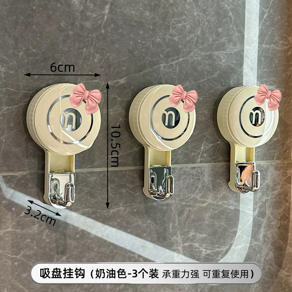 Ventosa fuerte gancho ponche-puerta de baño sin costuras adhesivo Adhesivo de pared vacío Toalla de baño colgando ropa gancho pegajoso