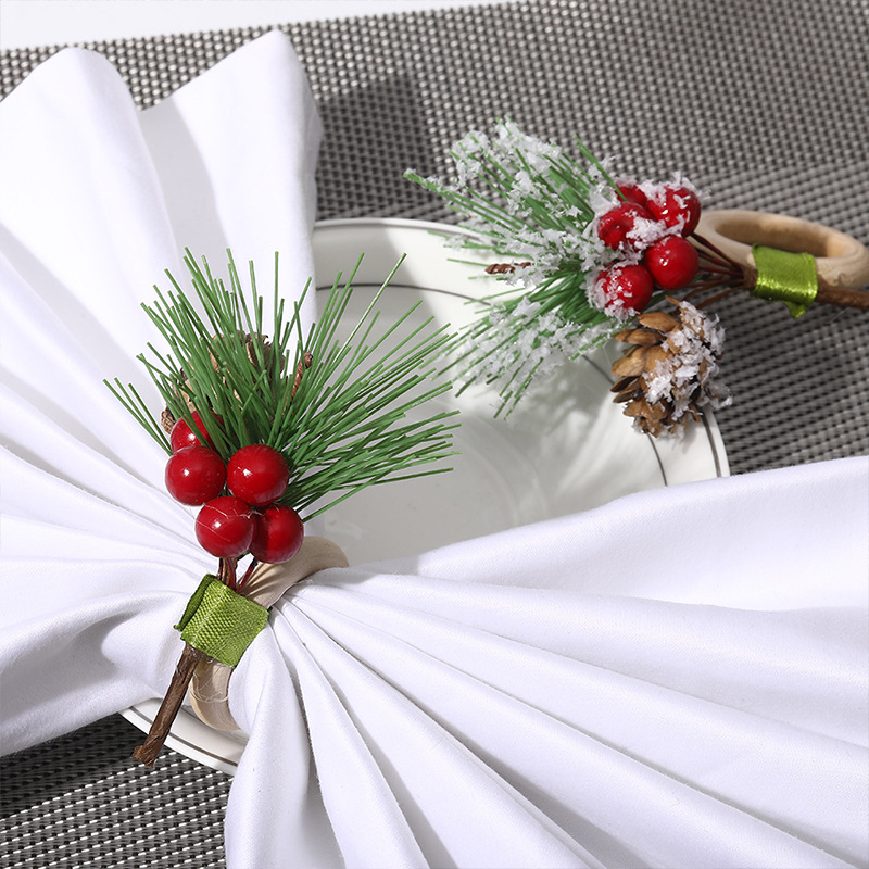 Simulated Pinecone Tablecloth Clips Hotel Christmas Tablecloth Rings Manufacturer Wholesale Simulated Decorative Home Tablecloth Rings