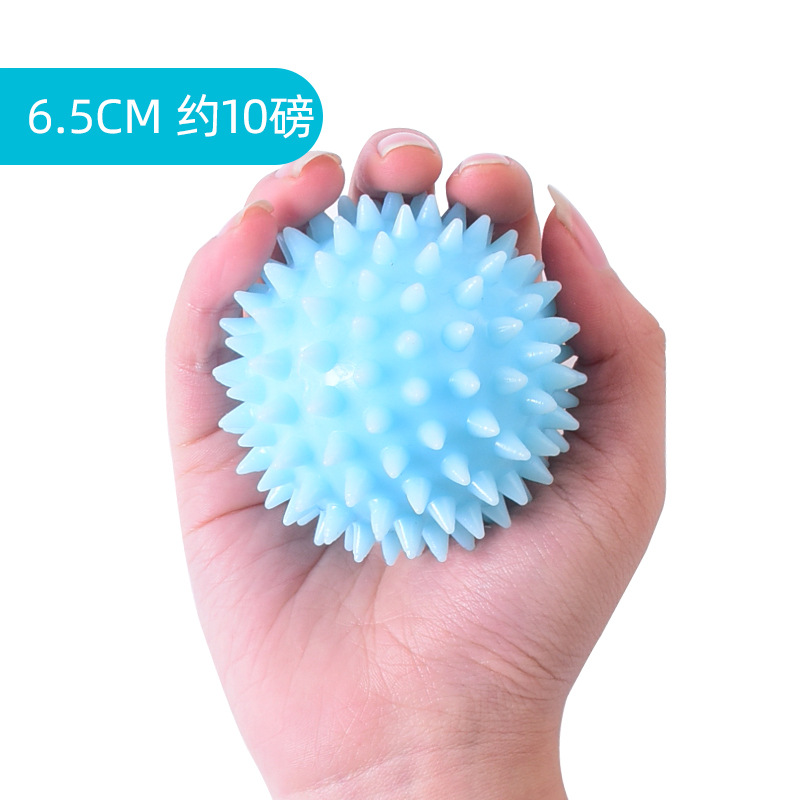 TPR Bola de erizo de cuatro dedos Entrenamiento de agarre primario Bola suave Rehabilitación de ancianos Parálisis parcial Masaje de viento Bola de dedos Práctica de manos