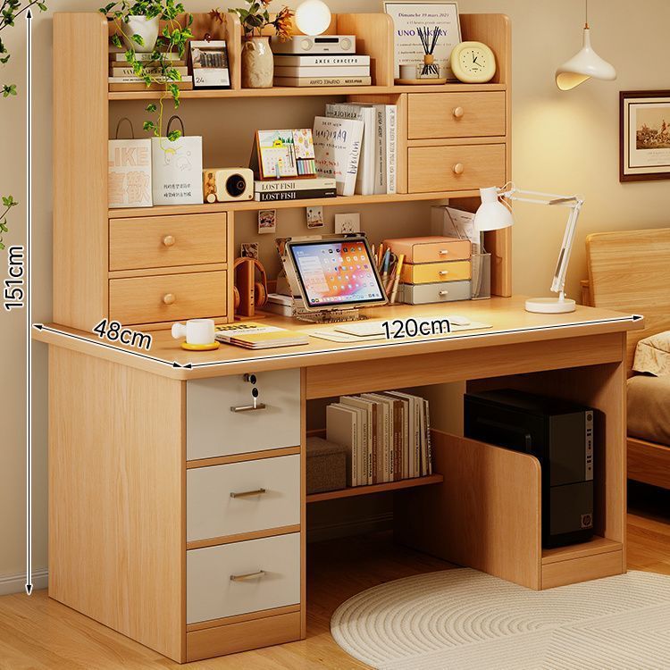 산두야 산삼나무 색상 120cm 싱글 테이블 + 113cm 책장