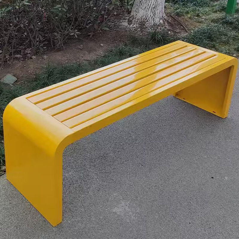 Banco de parque para exteriores, doble asiento de acero inoxidable, ideal para estaciones de autobús, plazas y patios de ocio image 17