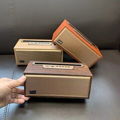 クロスボーダーXM-505無線bluetoothスピーカーデスクトップ木製レトロラジオミニポータブル小型オーディオカード