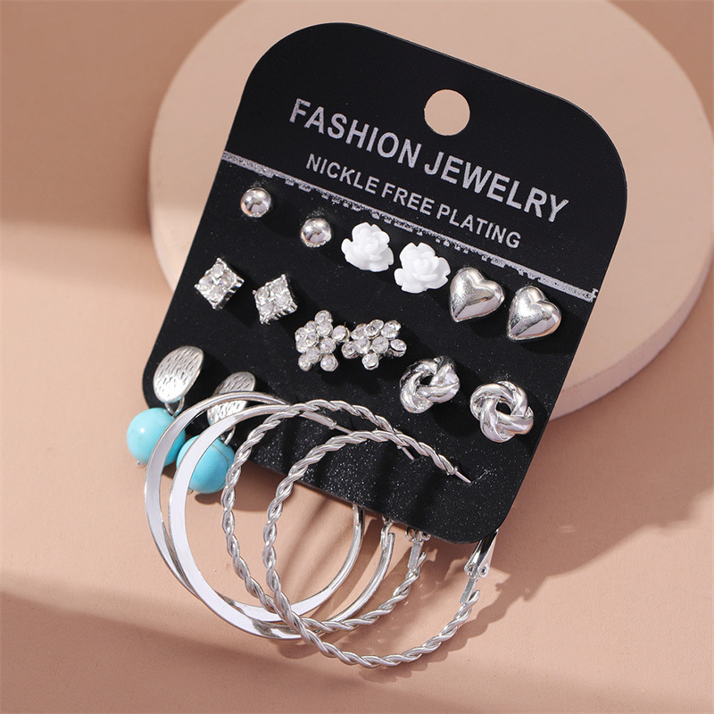 Fashion Geometric Alloy Plating Artificial Pearls Women's Earrings 1 Set display picture 14