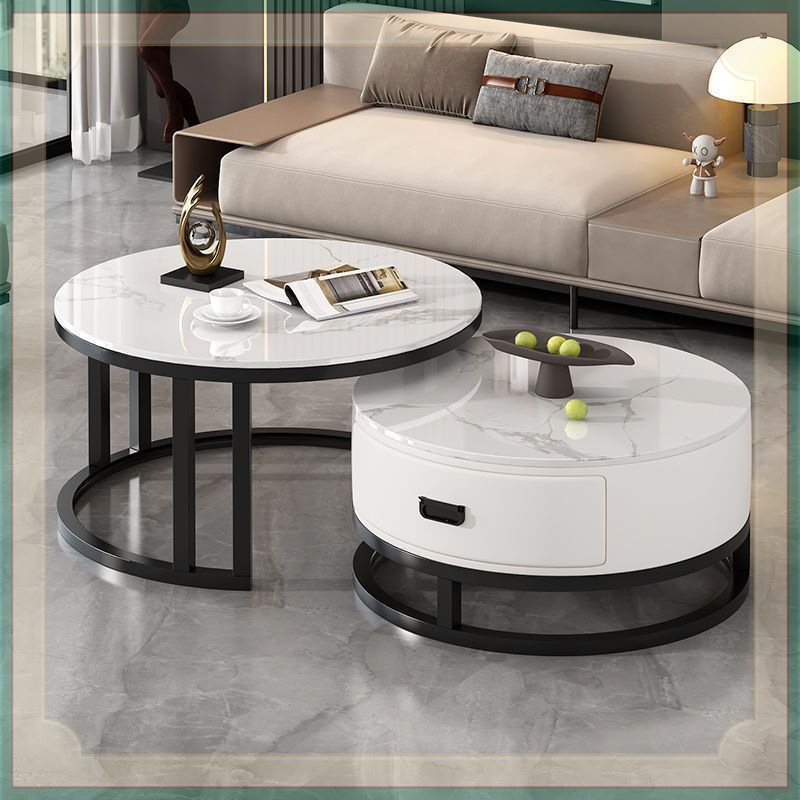 블랙 프레임과 화이트 캐비닛丨스노우 마운틴 화이트 + 스노우 마운틴 화이트