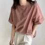 韩国圆领套头宽松衬衫