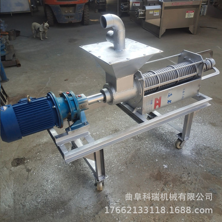 水泡牛粪不锈钢干湿分离机多种型号猪粪脱水机肉鸡肉鸭粪挤干机
