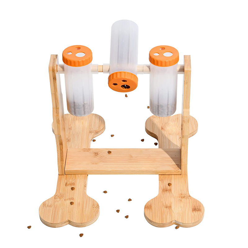 Bambú alimentador de mascotas creativo mediano y pequeño perros lento alimentador cachorro juguetes educativos ocultar comida perro dispensador de alimentos