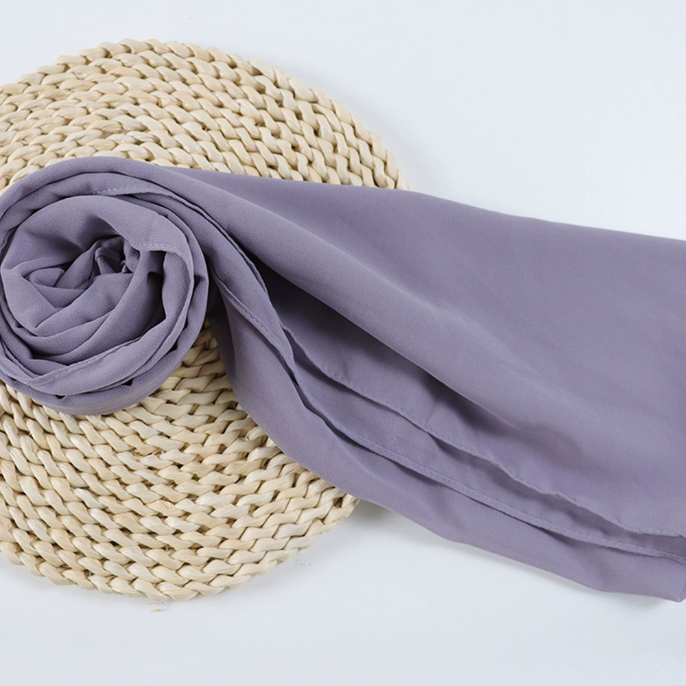 Шифоновый шарф (JJ SCARF) женский 70×180 см, 75D легкий длинный шарф с жемчужной фактурой