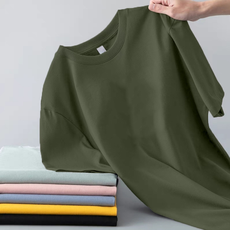 Militar verde hombre camiseta delgada ropa de hombre nueva camiseta de manga corta verano versátil con estilo de moda