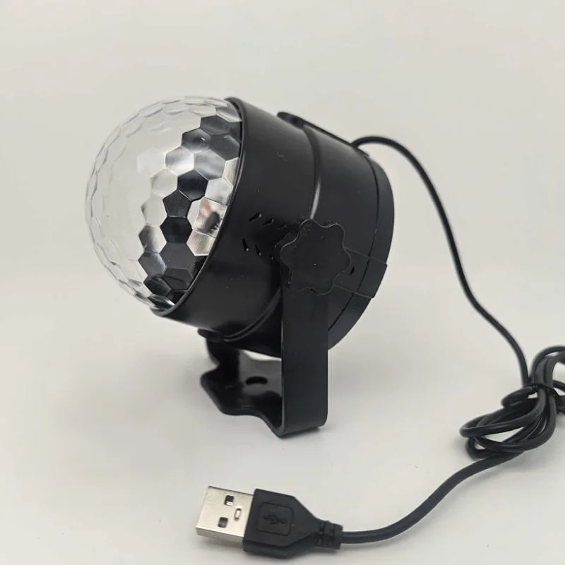 Bola mágica de cristal con control remoto y por voz, luz de escenario giratoria para KTV, bares y fiestas