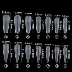 補號甲片單號可選補充裝 美甲店專用超薄磨砂無痕梯形甲片長水滴