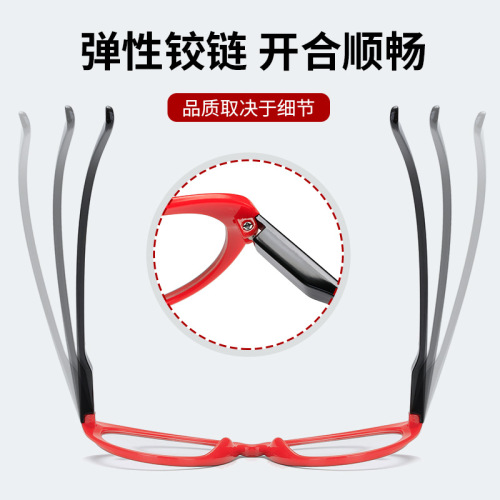 Trade Flower Reading Glasses High Definition Elderly Glasses Fashion Spring Leg Red Elderly Reading Glasses Model 8508 for Women