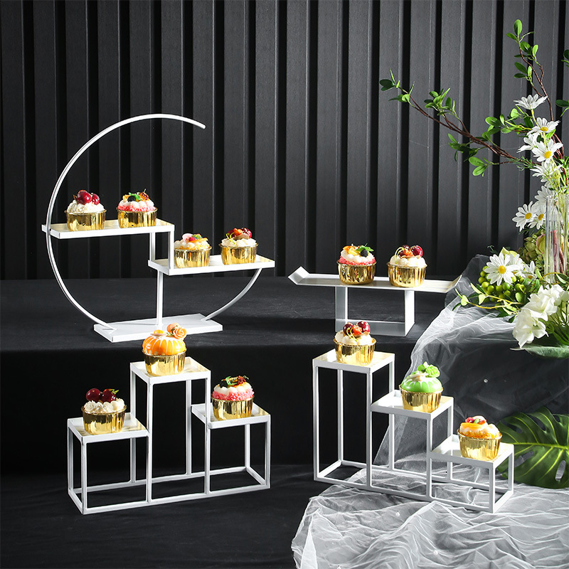 Estilo Europeo decoración de la mesa de postre soporte de exhibición de la boda postre comida fría pausa para el té pastel estante de la tarde Merienda de pie image 4