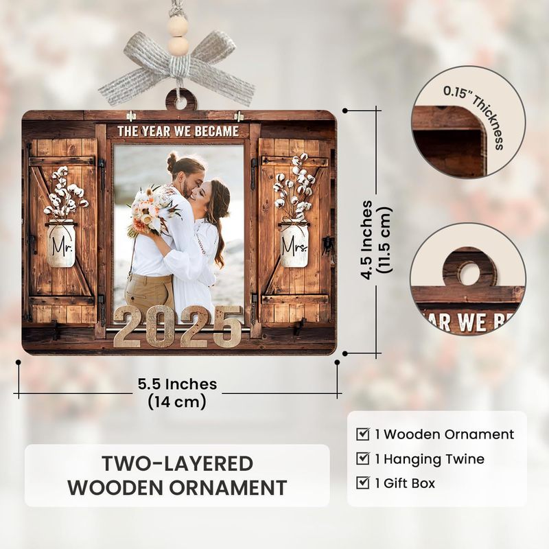 越境新品2025年カップル結婚プレゼント結婚式オーダーメード装飾品diy木製装飾品ペンダント|undefined