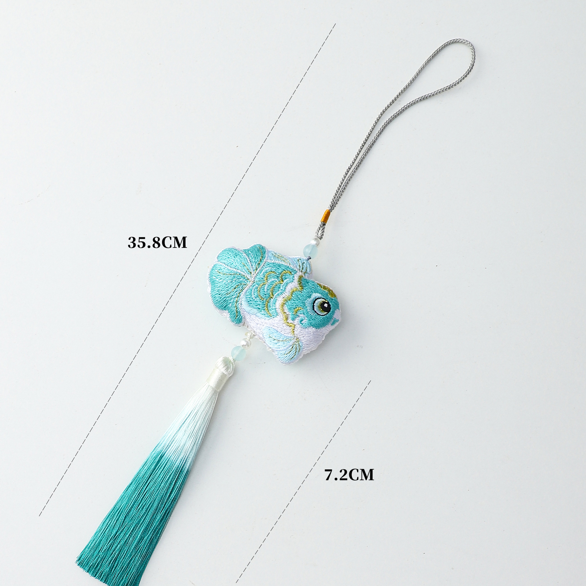 Colgante de Año Nuevo de siete colores de siete colores Koi Boche de Año Nuevo decoración de barril con flores de material DIY colgante de flores